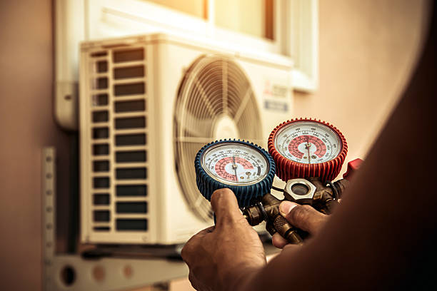 Professional Hvac technician working in Ellsworth, ME